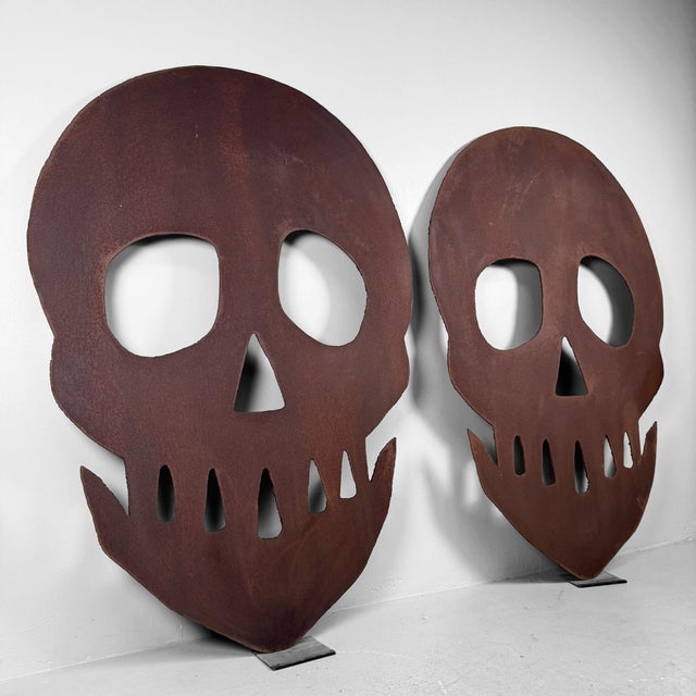 Monumental Steel Skull Wall Decoration, 1990s For Sale - Image 12 of 18