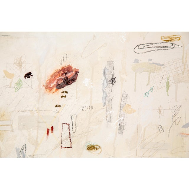 Large Original Beige Abstract Painting on Canvas by Margot Sinclair For Sale - Image 10 of 12