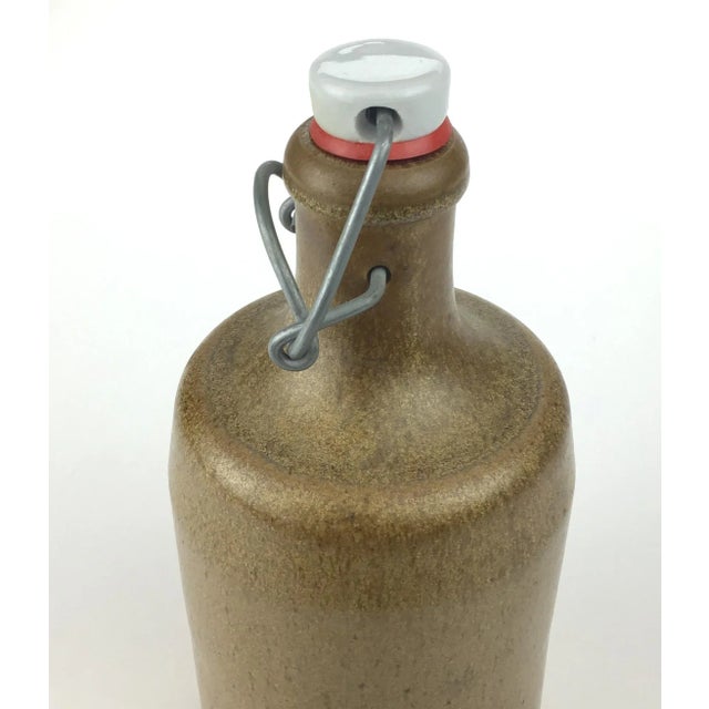 Farmhouse Artisan Made Stoneware Pottery Flip Top Vessel For Sale - Image 3 of 6