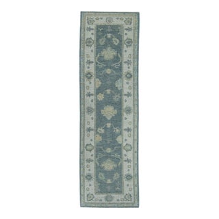 Turkish Oushak Rug 3'1" x 10'2" #19186 For Sale