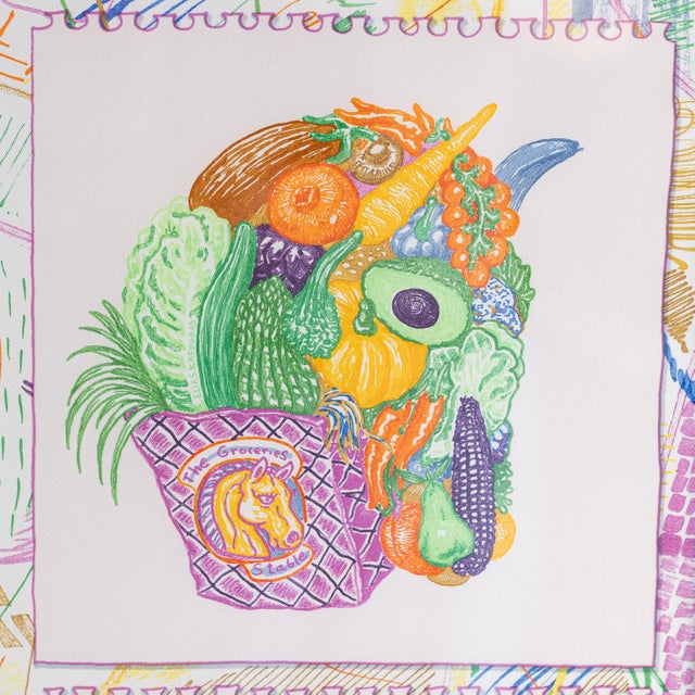 Wood Framed Chevaloscope Hermes Scarf For Sale - Image 7 of 12