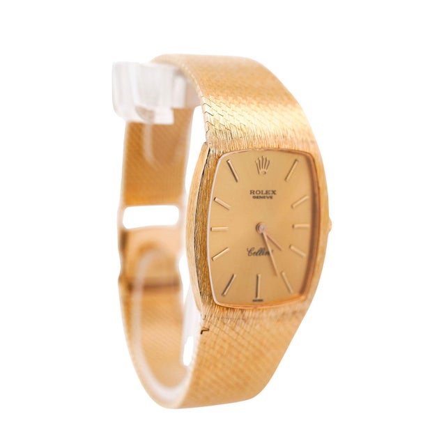 Rolex Vintage Rolex Cellini 3807 Champagne Dial 18k Gold Manual Watch For Sale - Image 4 of 13
