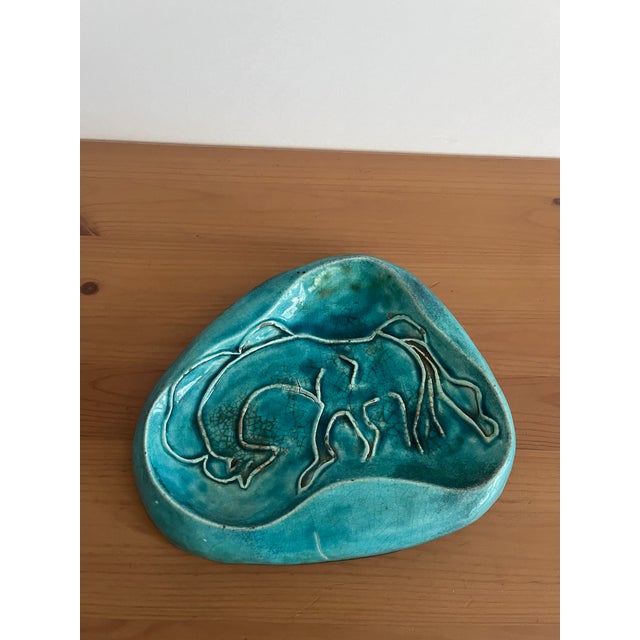Mid Century Modern Art Pottery Ashtray For Sale - Image 4 of 9
