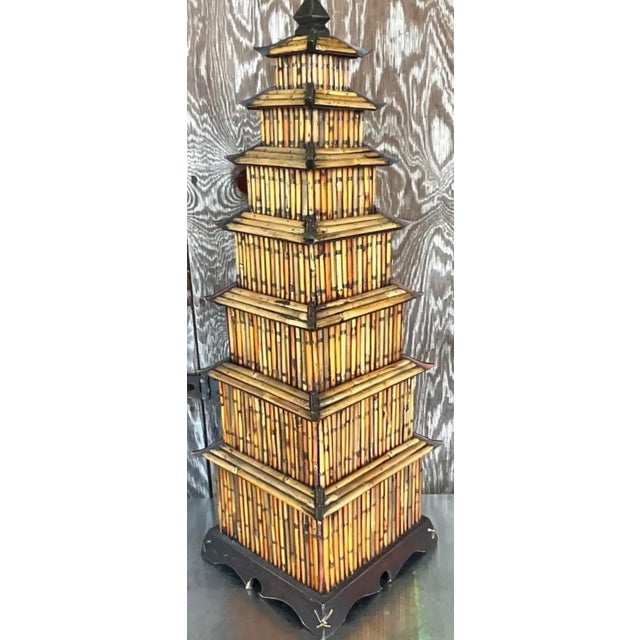 Vintage Asian Rattan Pagodas - A Pair For Sale - Image 11 of 11
