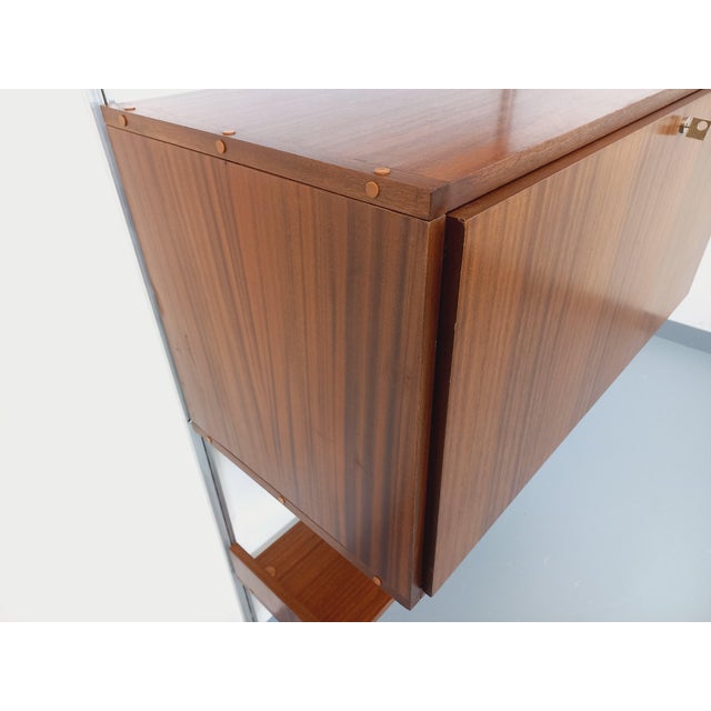 Vintage Wall-Mounted Bookcase with Secretaire Bar by Guariche Mortier Motte for Arp Minvielle, 1960s For Sale - Image 14 of 18