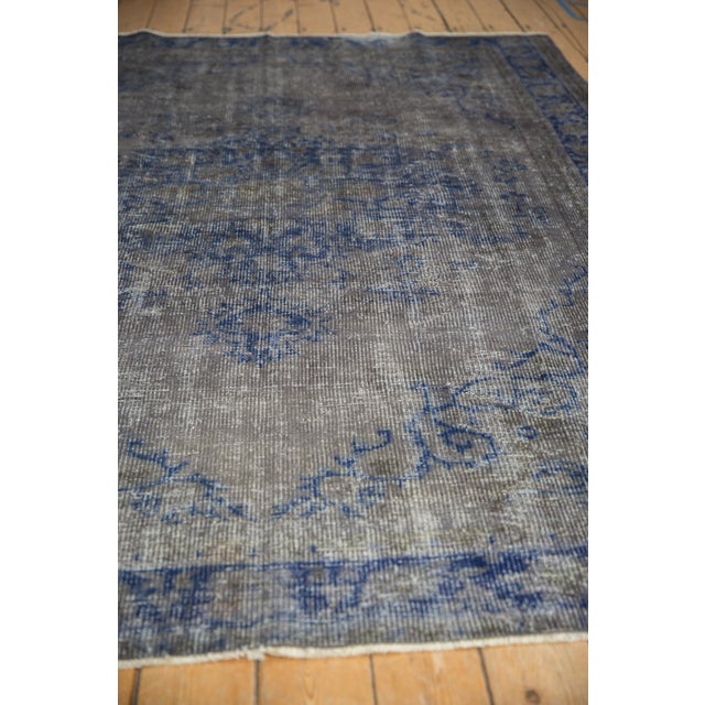Textile Vintage Distressed Overdyed Oushak Rug - 6'8" X 8'9" For Sale - Image 7 of 11