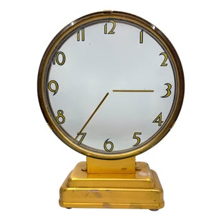 1940s Art Deco Etalage Reclame Mystery Clock Running Nicely For Sale