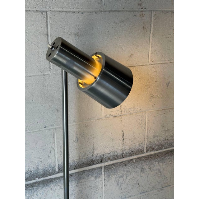 1950s Metal Floor Lamp With Adjustable Spotlight Mid-Century Modern 1950s For Sale - Image 5 of 10