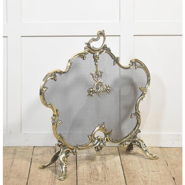 Metal Ornate Brass Fire Screen, 1890s For Sale - Image 7 of 7