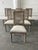 Design Plus Gallery presents a Set of Six Vintage French Square Cane Back Dining Side Chairs from Restoration Hardware....