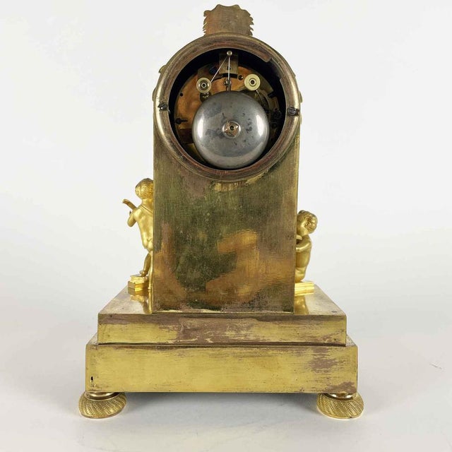 Gilded Bronze Table Clock, Early 1800s For Sale - Image 10 of 12