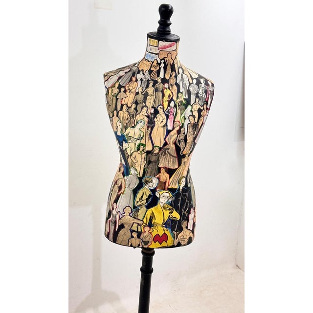 Wooden Mannequin Bust with Fashion Collages, Paris, 1970s For Sale - Image 14 of 18
