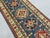Blue and Cream Kazak-Style Wool Runner Rug With Tribal Medallions, 2'8" X 9'7" For Sale - Image 4 of 15