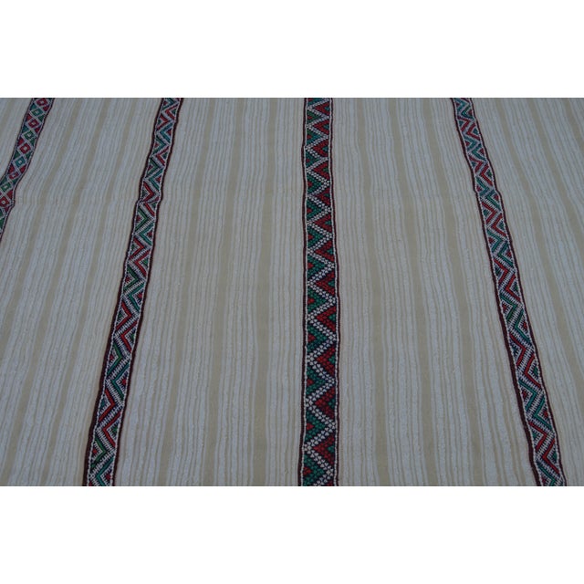 Moroccan Mid 20th Century Striped Moroccan Wedding Blanket For Sale - Image 3 of 6