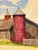 Red Mid-Century American Oil Painting of Red Barn & Silo, Signed W. Grimshaw For Sale - Image 8 of 14