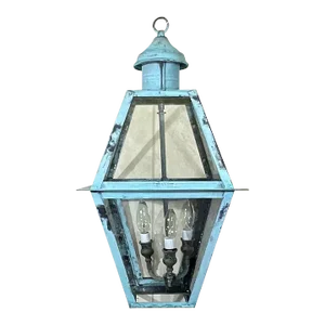 Four Sides Hanging Copper Lantern