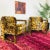 Fabulous custom built pair of barrel back accent chairs with tiger print upholstery (as shown). In the style of Milo...