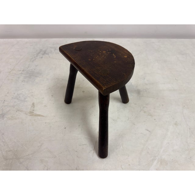 French D-Shaped Milking Stool, 1950s For Sale - Image 6 of 10