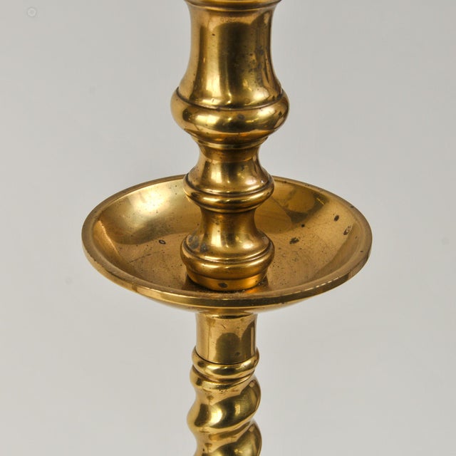 1970s Fredrick Cooper Barley Twist Brass Lamps - a Pair For Sale - Image 9 of 18