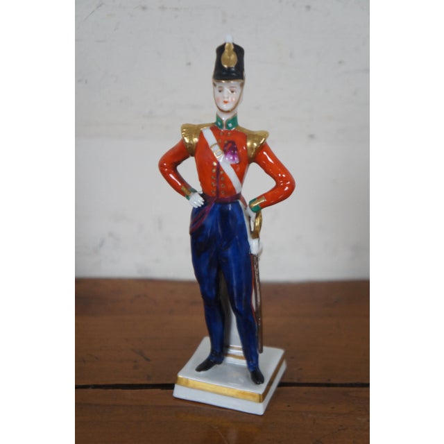 Antique A.J. Uffrecht & Co Germany Porcelain Soldier Figurines - Set of 3 For Sale - Image 4 of 13