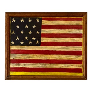 American Flag Painting by Elias Telles For Sale