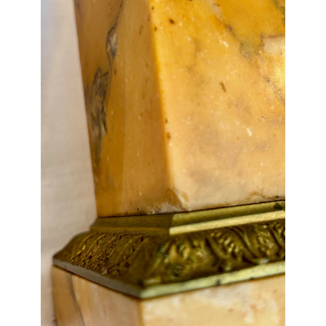 Pair of 19th Century French Bronze and Sienna Marble Urns For Sale - Image 12 of 12