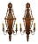 19th Century French Louis XVI Gilt & Mirrored Two-Light Carved Sconces - A Pair For Sale