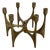 Large Mid-Century Modern Brutalist Bronze Candleholder by Michael Harjes, Germany, 1960 For Sale