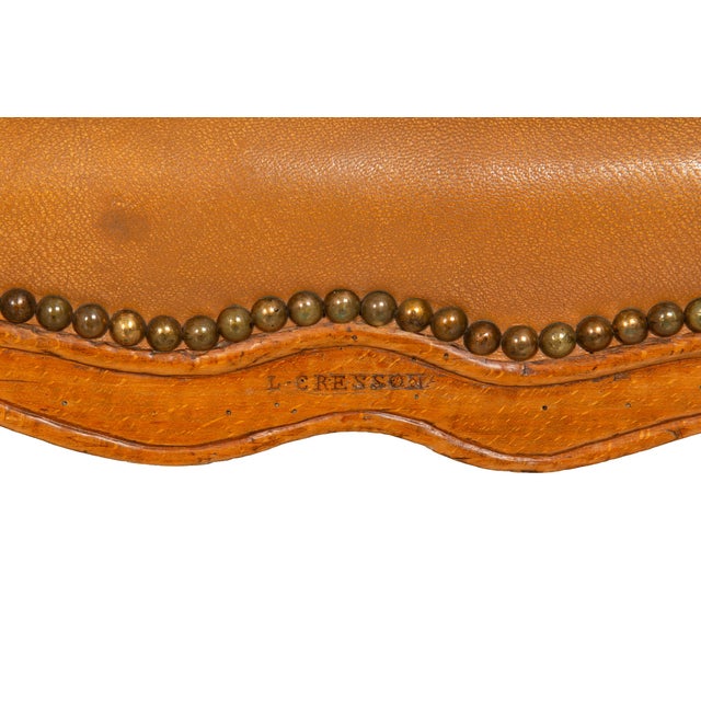 Pair of French Louis XV Carved Fauteuils Arm Chairs by Louis Cresson Ca. 1750 For Sale - Image 16 of 18