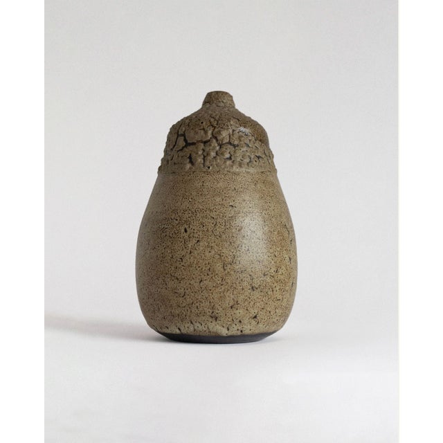 1970s Textured Ceramic Single-Stem Vase, 1970s For Sale - Image 5 of 5