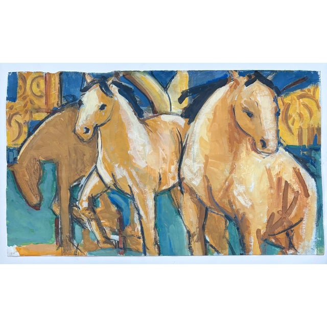 HLB Studio Sienna Horses Iii, Painting, Paper, Landscape, Italy For Sale - Image 4 of 4