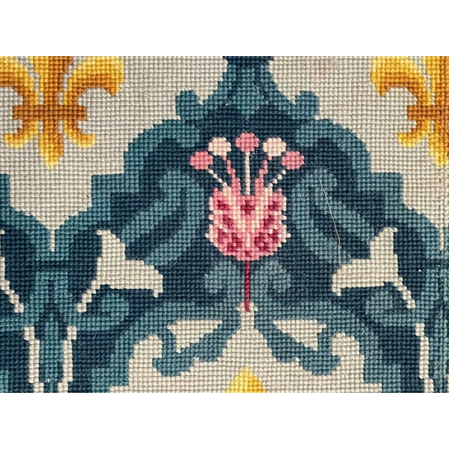 Traditional Antique Aubusson French Tapestry With Vibrant Floral Lattice Design - Rug & Kilim For Sale - Image 3 of 5