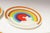 Ceramic Set of Eight Italian Porcelain Salad and Dinner "Rainbow" Plates by Mancer For Sale - Image 7 of 16