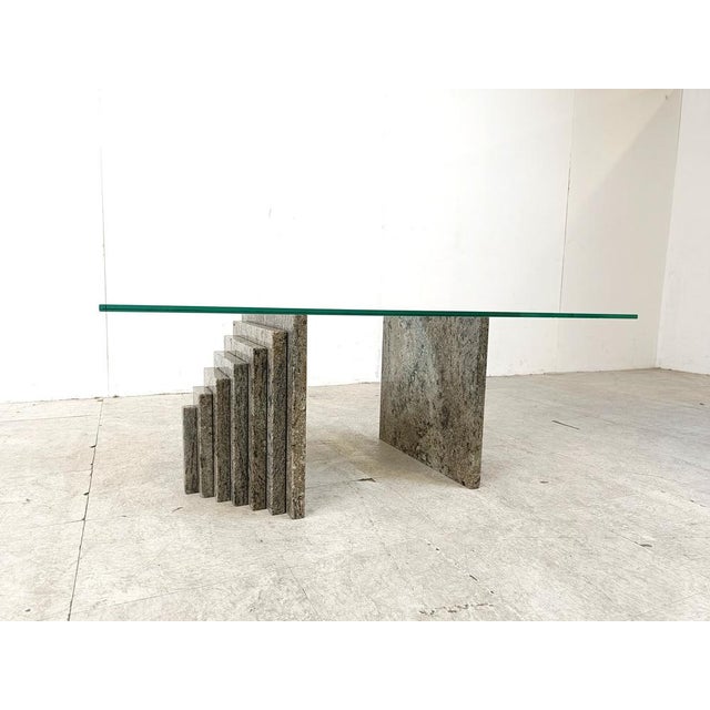 Gray Vintage Granite Coffee Table, 1980s For Sale - Image 8 of 8