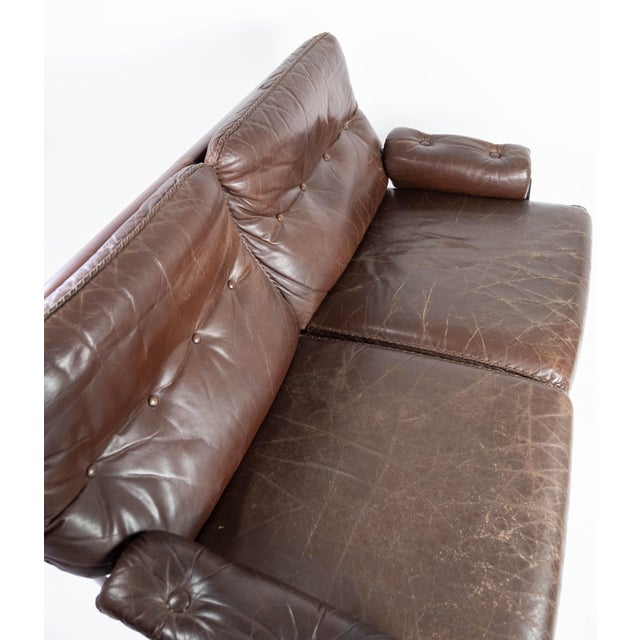 2-Seater Sofa in Patinated Brown Leather by Arne Norell, 1970s For Sale - Image 10 of 18