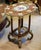 Rococo Rococo Revival Two-Tier Side Table With Floral Inlays & Hand-Gilded Gold Leaf Details For Sale - Image 3 of 3