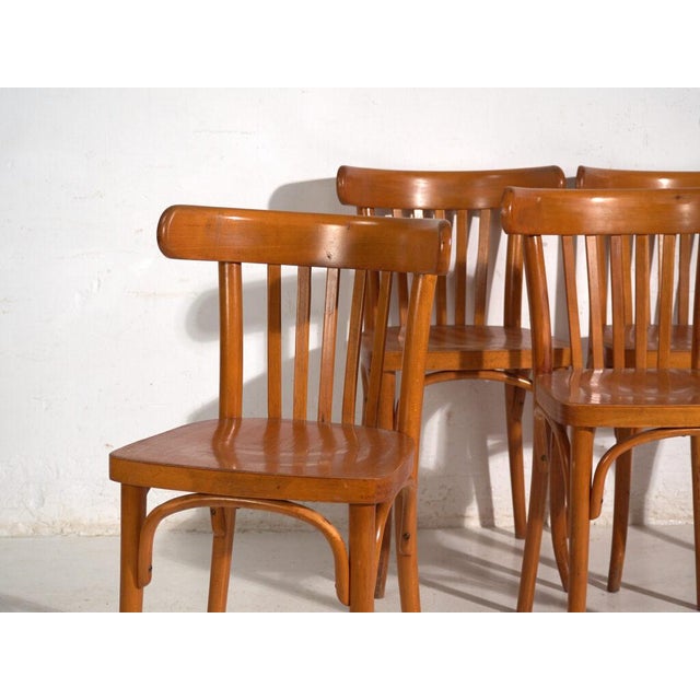 Chairs in Ligna Bentwood, Former Czechoslovakia, 1960, Set of 4 For Sale - Image 3 of 12