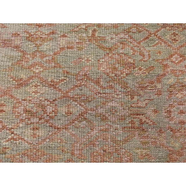 Antique Turkish Oushak Wool Hand Knotted Oriental Rug For Sale - Image 9 of 12