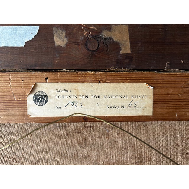 Antique Original Oil Painting by Gustav Vermehren, Cottage at Dusk, Realism For Sale - Image 10 of 12