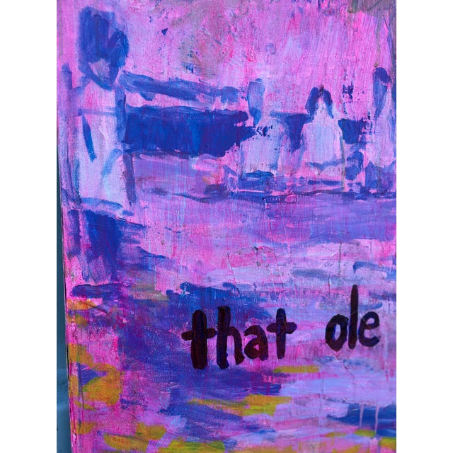 Hot Pink Original Painting That Ole Time Religion by Joseph Christy For Sale - Image 8 of 11