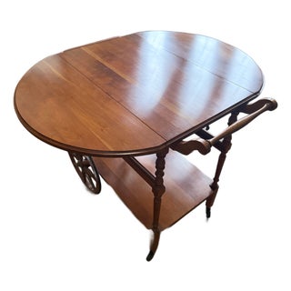Carl Forslund Serving Cart - Cherry Wood For Sale