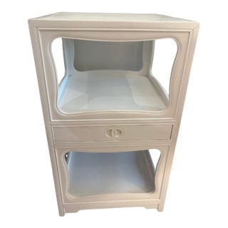 Vintage White 1950's Michael Taylor End Table For Sale
