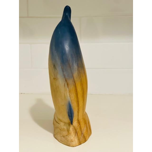 Hand Carved Wooden Dolphin, Vintage For Sale - Image 4 of 9