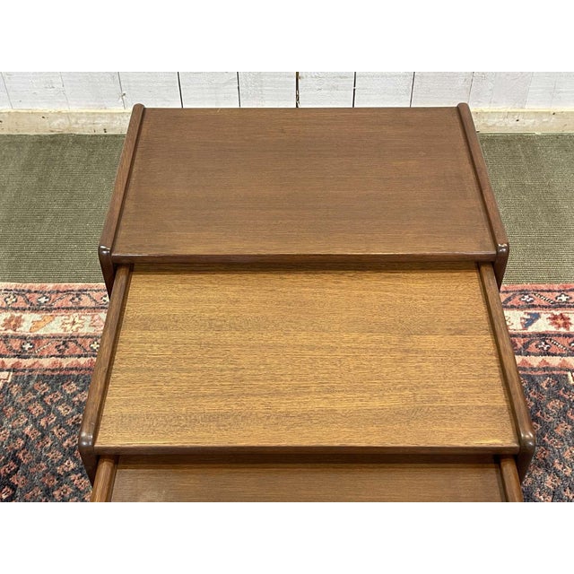 Wood English Teak Nesting Tables, 1970s, Set of 3 For Sale - Image 7 of 16