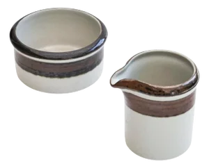 Karelia Milk and Sugar Set by Anja Jaatinen-Winqvist for Arabia Finland, 1970s, Set of 2