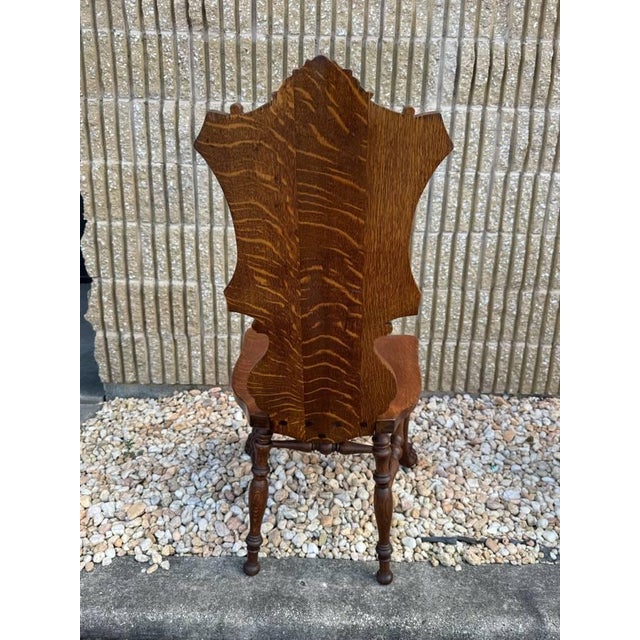 20th Century Renaissance Style Oak Side Chairs - Set of 2 For Sale In Washington DC - Image 6 of 17