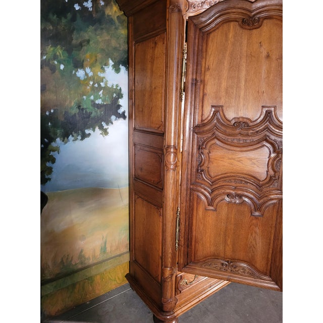 Louis XIV Wardrobe in Oak For Sale - Image 4 of 12