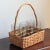 Rustic European 1960s Wicker Drink / Cocktail Caddy For Sale - Image 3 of 12