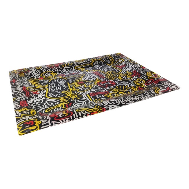 Pop Art Serving Tray by Keith Haring for Café Des Arts, 1990s For Sale