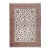 Vintage Tabriz Rug, Hand-Knotted Wool & Silk, Allover Floral Pattern, Ivory & Pale Red, 7x10 For Sale